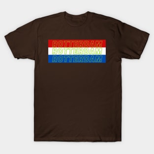 Rotterdam City in Netherlands Flag Colors T-Shirt